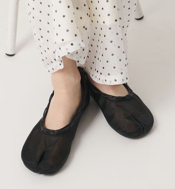 BEAUTY&YOUTH UNITED ARROWS「【別注】＜PAES＞メッシュ ストリング フラットシューズ/ブラック」|バレエシューズ|BLACK