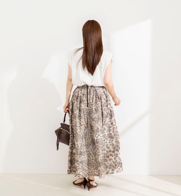 NOLLEY'S sophi「《セットアップ対応》ウォッシャブルピーチサテンフレンチブラウス」|シャツ・ブラウス|