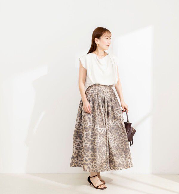 NOLLEY'S sophi「《セットアップ対応》ウォッシャブルピーチサテンフレンチブラウス」|シャツ・ブラウス|