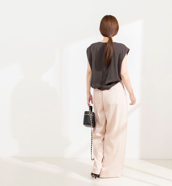 NOLLEY'S sophi「《セットアップ対応》ウォッシャブルピーチサテンフレンチブラウス」|シャツ・ブラウス|