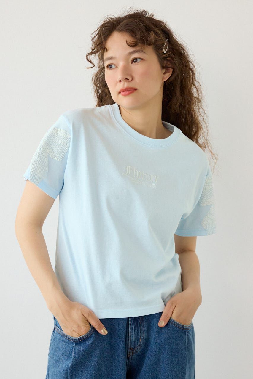 RODEO CROWNS「Ribon&times;Butterfly TEE」|Tシャツ・カットソー|L/BLU1