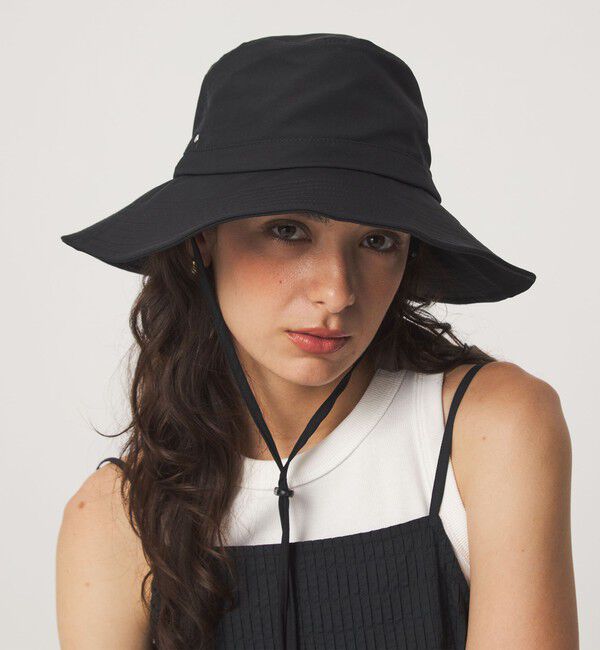 UNITED ARROWS green label relaxing「ワイドブリムハット UVカット」|ハット|BLACK