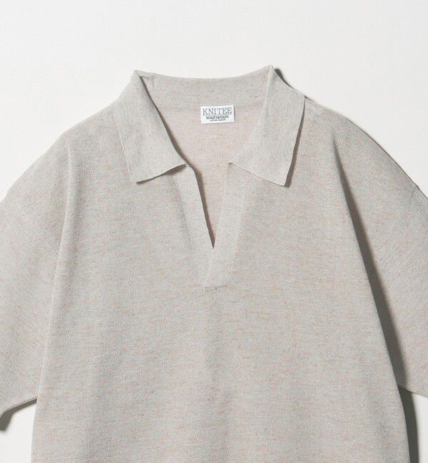 BEAUTY&YOUTH UNITED ARROWS「KNITEE リネンブレンド メリノ スキッパー ニット Tシャツ ウォッシャブル」|ニット・セーター|