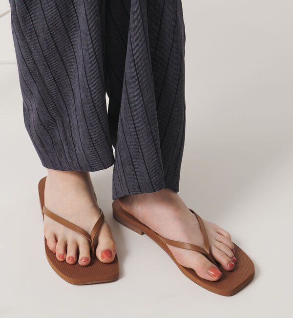 BEAUTY&YOUTH UNITED ARROWS「＜MALVADOS＞スクエアトゥ トング フラットサンダル」|サンダル|MD.BROWN