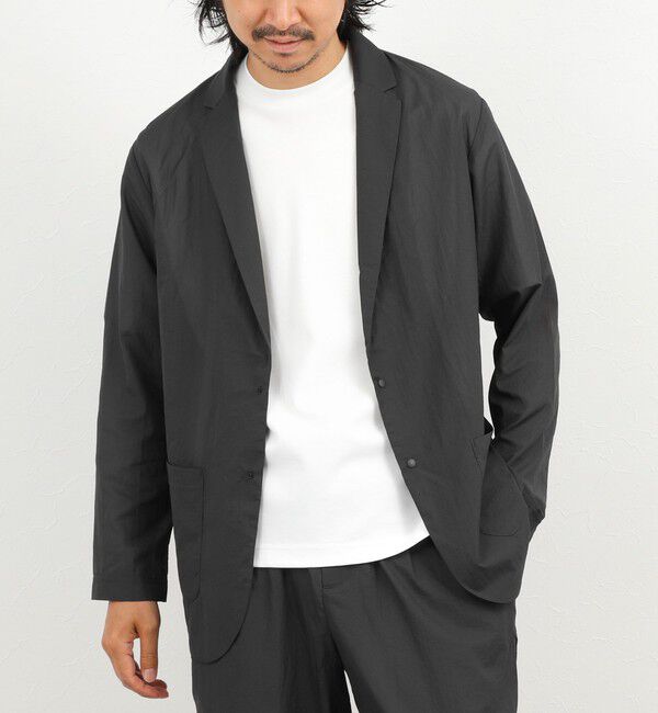 NOLLEY'S goodman「《ビジカジ/セットアップ対応》軽量シアーリップストップ ジャケット 26SS」|テーラードジャケット|チャコールグレー
