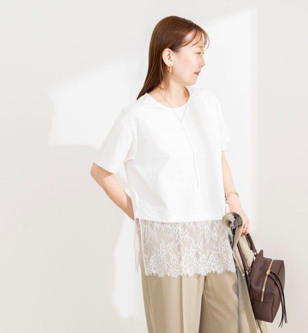 NOLLEY'S sophi「ウォッシャブル裾レースイレヘムＴシャツ」|Tシャツ・カットソー|