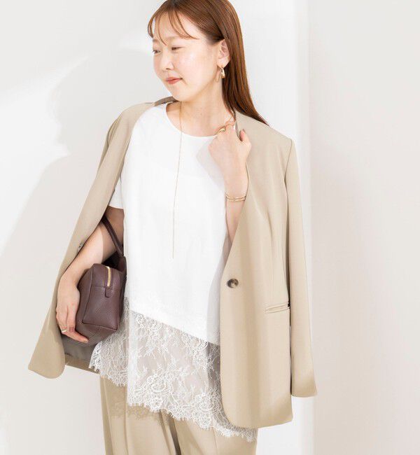 NOLLEY'S sophi「ウォッシャブル裾レースイレヘムＴシャツ」|Tシャツ・カットソー|