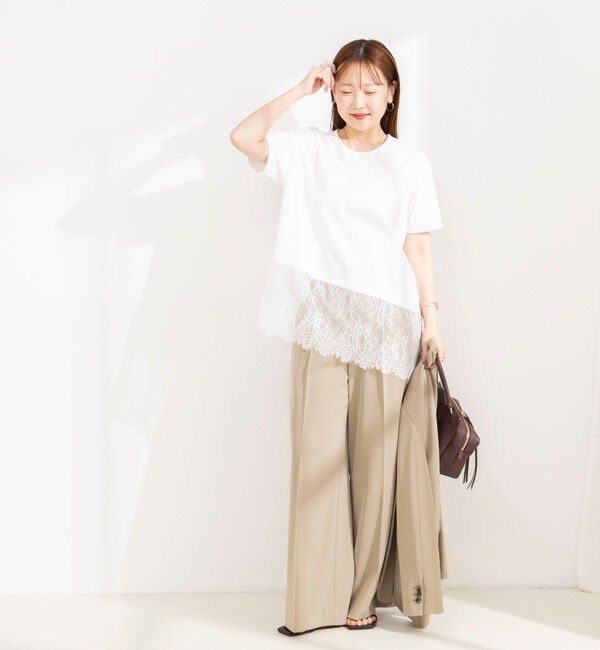 NOLLEY'S sophi「ウォッシャブル裾レースイレヘムＴシャツ」|Tシャツ・カットソー|