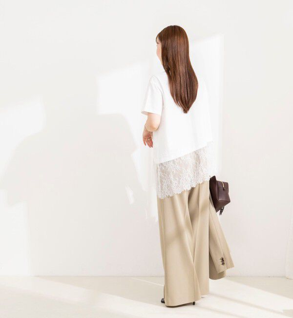 NOLLEY'S sophi「ウォッシャブル裾レースイレヘムＴシャツ」|Tシャツ・カットソー|