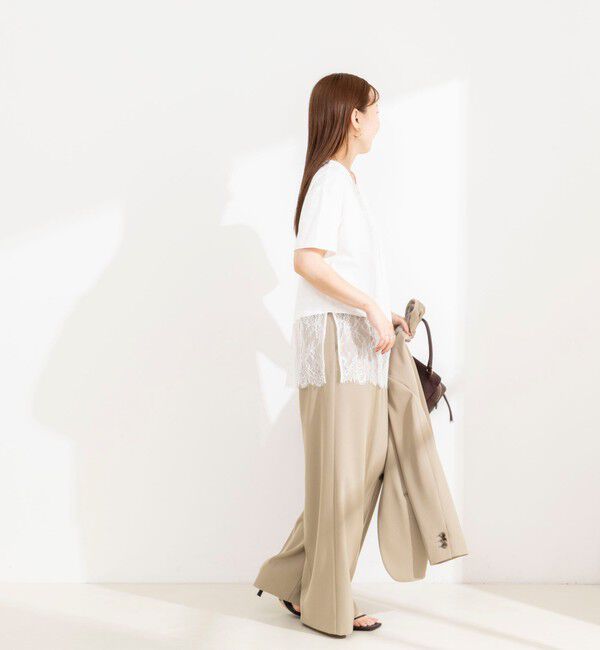 NOLLEY'S sophi「ウォッシャブル裾レースイレヘムＴシャツ」|Tシャツ・カットソー|
