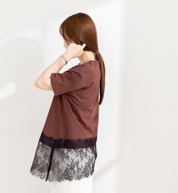 NOLLEY'S sophi「ウォッシャブル裾レースイレヘムＴシャツ」|Tシャツ・カットソー|