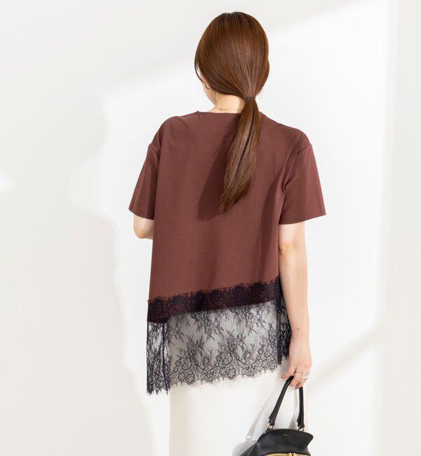 NOLLEY'S sophi「ウォッシャブル裾レースイレヘムＴシャツ」|Tシャツ・カットソー|