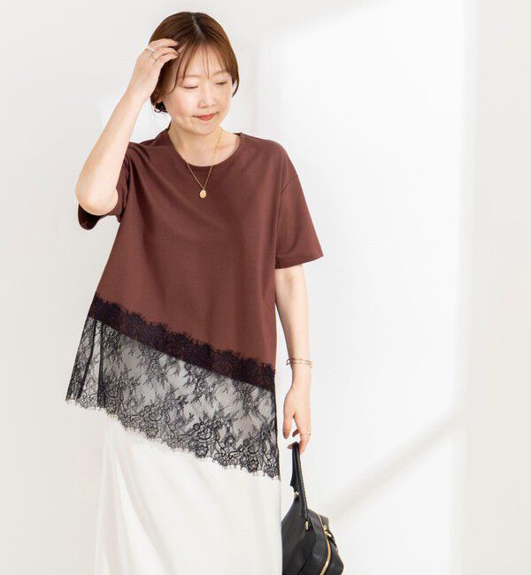 NOLLEY'S sophi「ウォッシャブル裾レースイレヘムＴシャツ」|Tシャツ・カットソー|