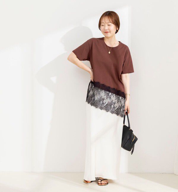 NOLLEY'S sophi「ウォッシャブル裾レースイレヘムＴシャツ」|Tシャツ・カットソー|