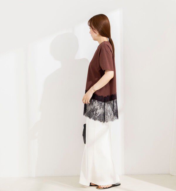 NOLLEY'S sophi「ウォッシャブル裾レースイレヘムＴシャツ」|Tシャツ・カットソー|