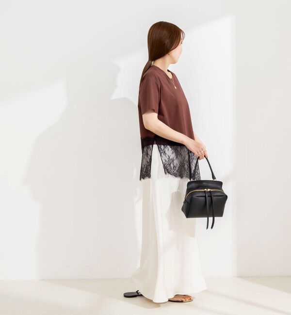 NOLLEY'S sophi「ウォッシャブル裾レースイレヘムＴシャツ」|Tシャツ・カットソー|