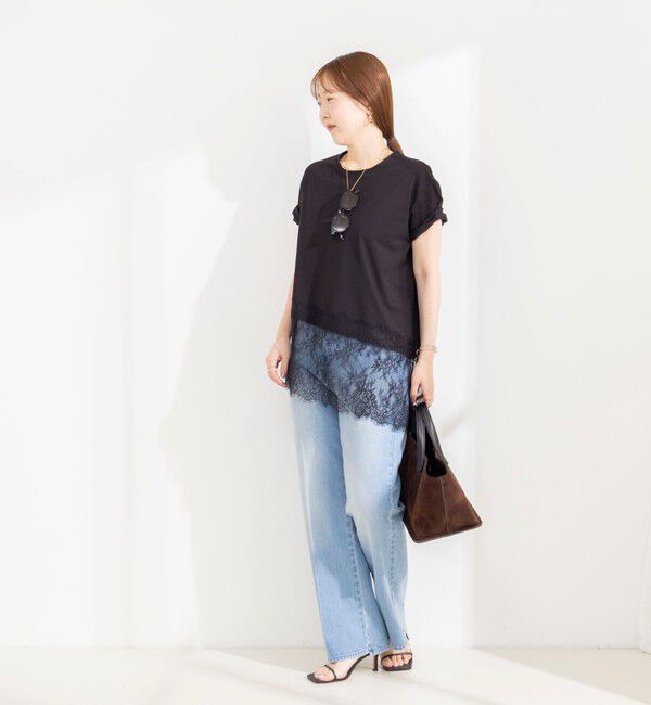 NOLLEY'S sophi「ウォッシャブル裾レースイレヘムＴシャツ」|Tシャツ・カットソー|