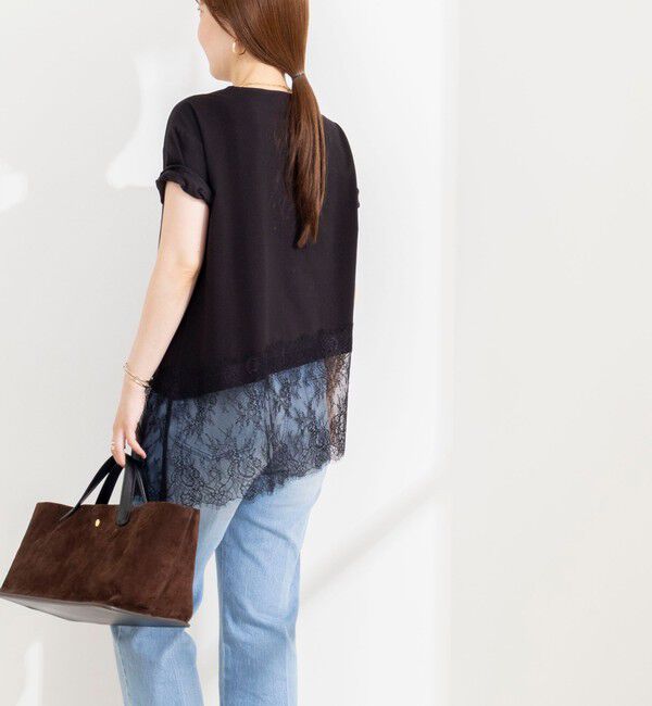 NOLLEY'S sophi「ウォッシャブル裾レースイレヘムＴシャツ」|Tシャツ・カットソー|