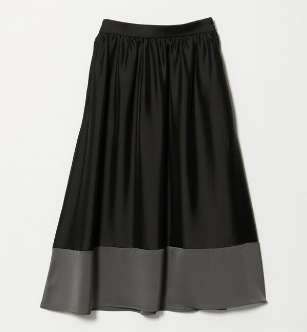 UNITED ARROWS「シルキー ギャザー スカート ‐ウォッシャブル‐」|スカート|BLACK