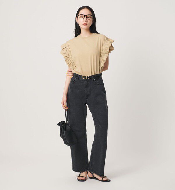 BEAUTY&YOUTH UNITED ARROWS「コットンフリル ショートスリーブ カットソー」|Tシャツ・カットソー|BEIGE