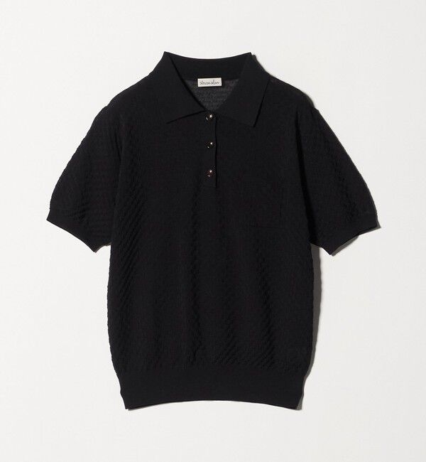 STEVEN ALAN「＜Steven Alan＞スクエア ジャガード ポロニット」|ニット・セーター|