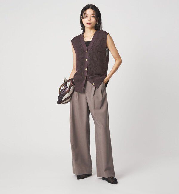 UNITED ARROWS green label relaxing「ペーパー ニット ジレ ウォッシャブル」|ベスト・ジレ|