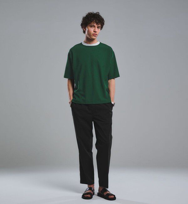 UNITED ARROWS green label relaxing「KIVANC ノーカラー 半袖 Tシャツ」|Tシャツ・カットソー|