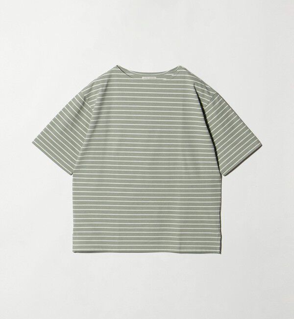 UNITED ARROWS「ジャガード ボーダー バスクシャツ」|Tシャツ・カットソー|OLIVE