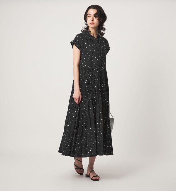 UNITED ARROWS green label relaxing「【結論シリーズ】全方位映えプリーツワンピ ドット 」|ワンピース|
