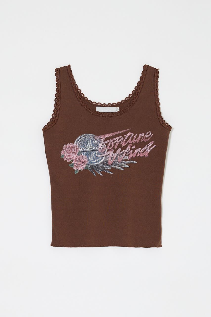 MOUSSY「LACE TRIM タンクトップ」|タンクトップ|BRN