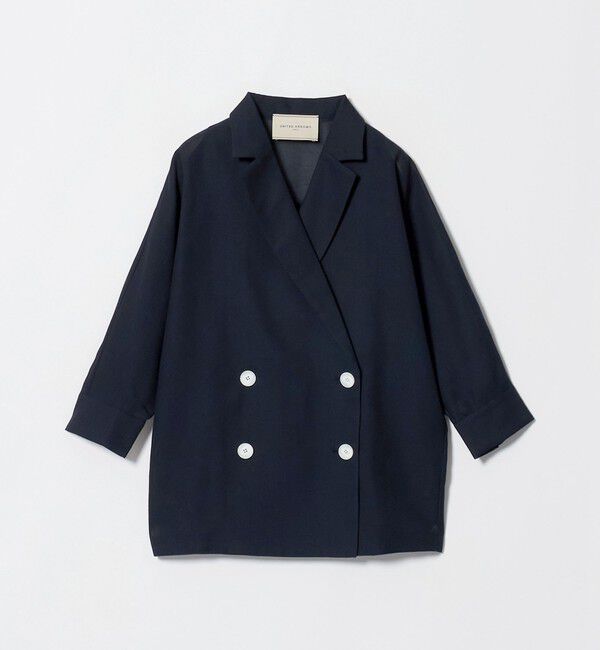 UNITED ARROWS「シアー ドルマン ブラウス ジャケット ‐ウォッシャブル‐」|テーラードジャケット|NAVY