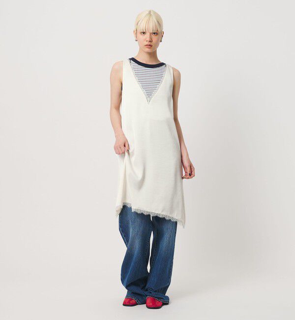 BEAUTY&YOUTH UNITED ARROWS「レース ノースリーブ ミニワンピース ウォッシャブル」|ワンピース|OFF WHITE