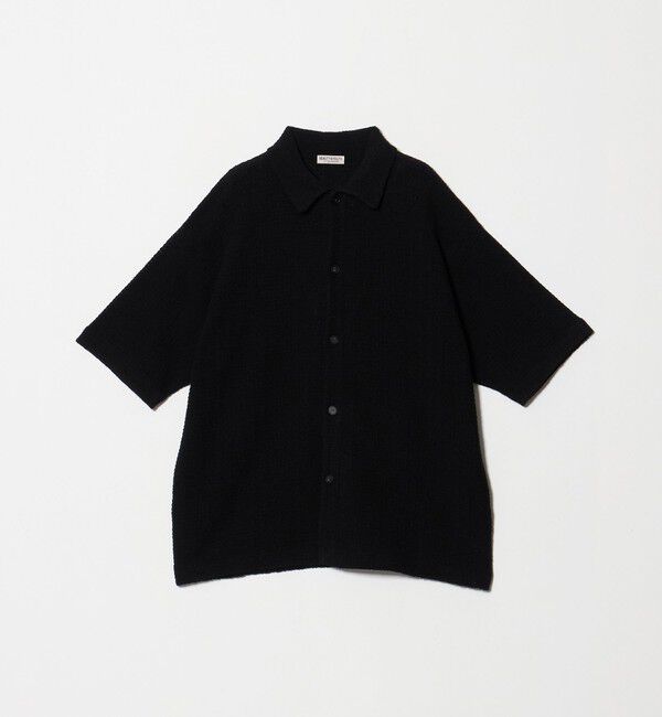 BEAUTY&YOUTH UNITED ARROWS「ブークレ ツイードライク ニット シャツ ウォッシャブル」|カーディガン|BLACK