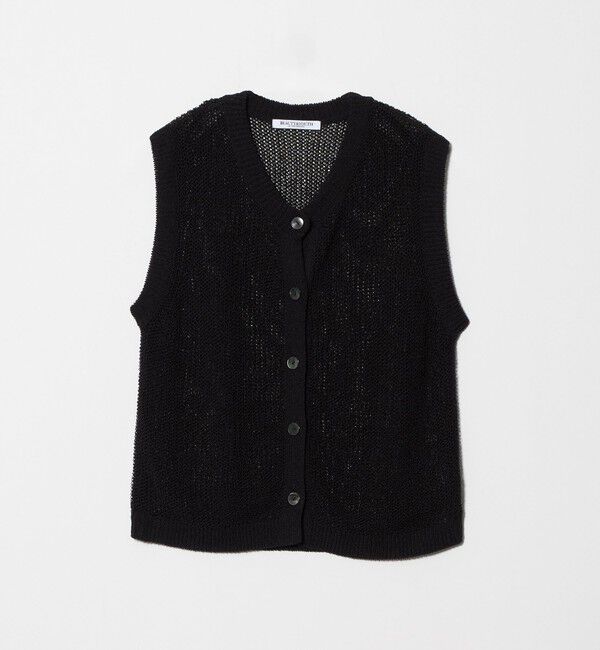 BEAUTY&YOUTH UNITED ARROWS「フロントボタン ノースリーブニット プルオーバー」|ベスト・ジレ|BLACK
