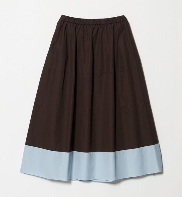 UNITED ARROWS「シルキー ギャザー フレア スカート ‐ウォッシャブル‐」|フレア|DK.BROWN