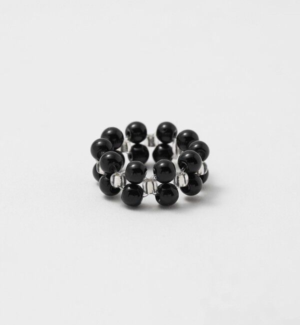 BEAUTY&YOUTH UNITED ARROWS「カラー ガラスビーズ リング」|リング|BLACK