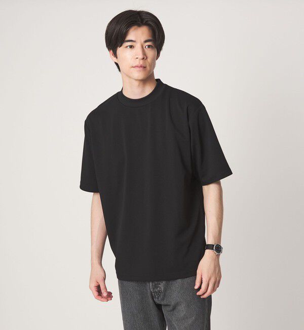 UNITED ARROWS green label relaxing「【WEB限定】JUST fit ジャージ 半袖 Tシャツ」|Tシャツ・カットソー|BLACK