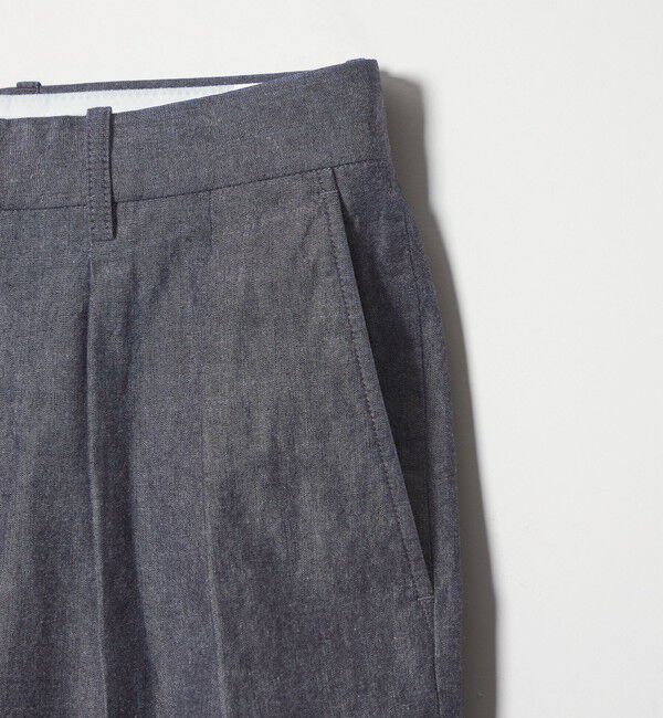 STEVEN ALAN「＜Steven Alan＞ デニムシャンブレー イン ツープリーツ ドレス トラウザーズ」|スラックス|