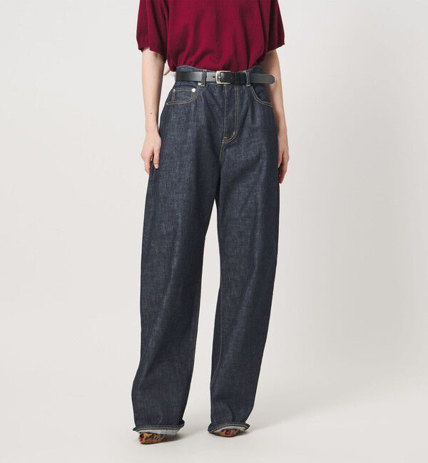 AEWEN MATOPH「＜AEWEN MATOPH＞デニムカーブパンツ」|デニム|NAVY