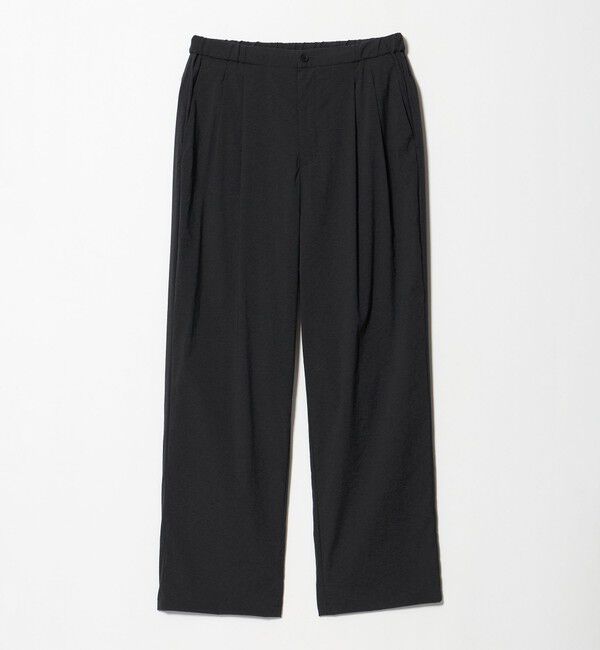 UNITED ARROWS「ウェザーコンフォート メランジ 2プリーツ バルーンパンツ 撥水 ヨコストレッチ」|チノ|DK.GRAY