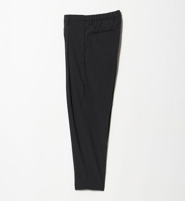 UNITED ARROWS「ウェザーコンフォート メランジ キャロット 1プリーツパンツ 撥水 ヨコストレッチ」|チノ|DK.GRAY