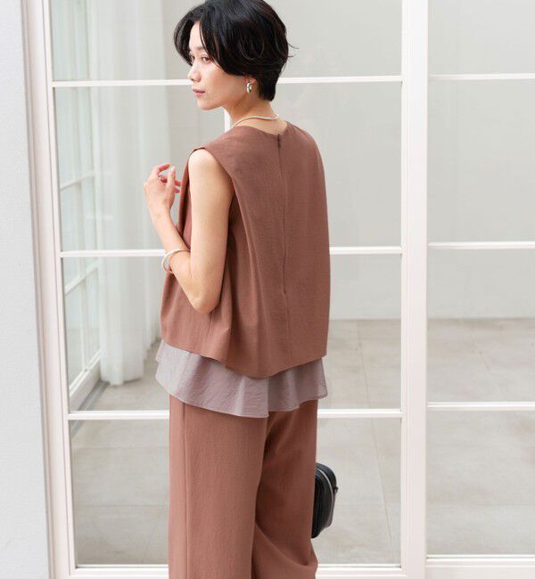 UNITED ARROWS green label relaxing「【結論シリーズ】ダブルフレアオールインワン マシンウォッシャブル 通気性 ストレッチ」|オールインワン|