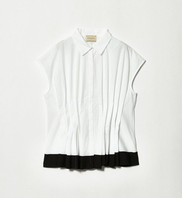 UNITED ARROWS「タック フレンチスリーブ シャツ」|シャツ・ブラウス|WHITE