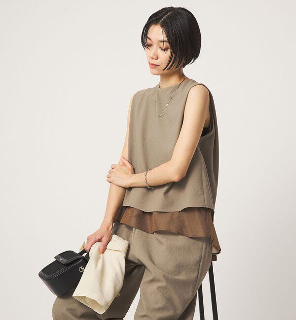 UNITED ARROWS green label relaxing「【結論シリーズ】ダブルフレアオールインワン マシンウォッシャブル 通気性 ストレッチ」|オールインワン|