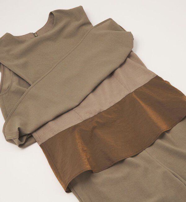 UNITED ARROWS green label relaxing「【結論シリーズ】ダブルフレアオールインワン マシンウォッシャブル 通気性 ストレッチ」|オールインワン|