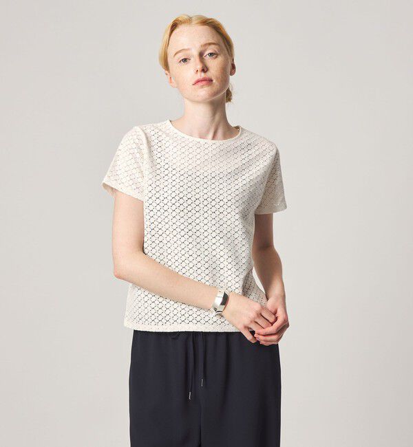 STEVEN ALAN「＜Steven Alan＞レース Tシャツ」|Tシャツ・カットソー|OFF WHITE