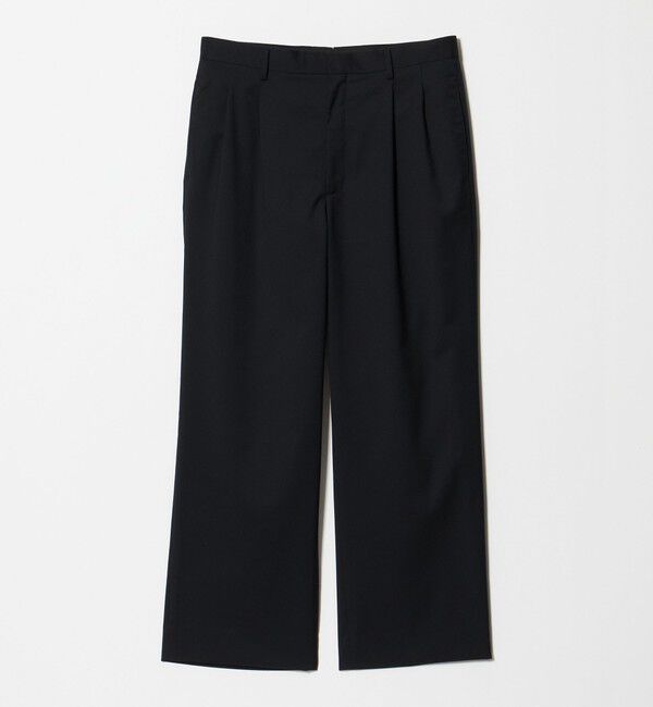 BEAUTY&YOUTH UNITED ARROWS「トロピカル ワイド テーパード スラックス NO.9 ウォッシャブル」|チノ|BLACK