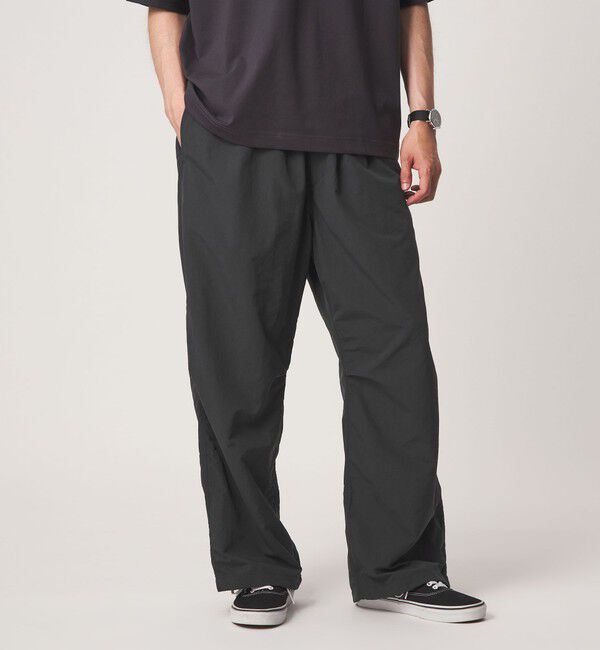 UNITED ARROWS green label relaxing「【別注/WEB限定】＜3/2 WORKS＞GLR サプレックスナイロン トレーニング パンツ」|その他|BLACK