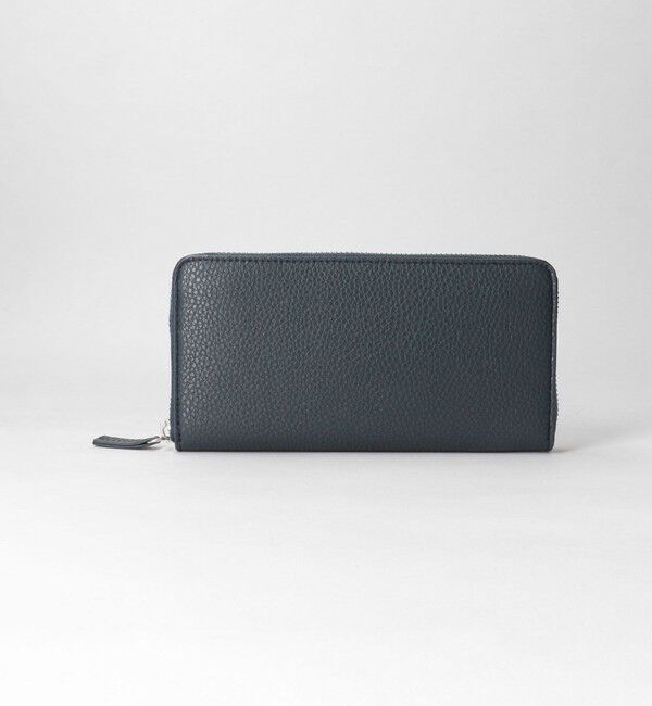 UNITED ARROWS green label relaxing「シボ レザーライク 2カラー ロングウォレット 長財布」|財布|NAVY