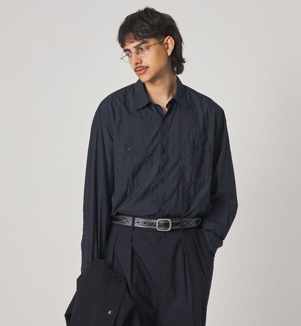 STEVEN ALAN「＜Steven Alan エアリーナイロン レギュラーカラー シャツ LOOSE」|シャツ・ブラウス|